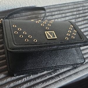 Victoria's Secret Black Clutch with Gold Details